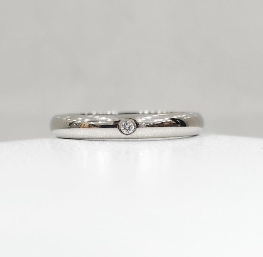 [럭스유] 까르띠에 발레린 웨딩 플래티늄 다이아몬드 밴드 링 47호