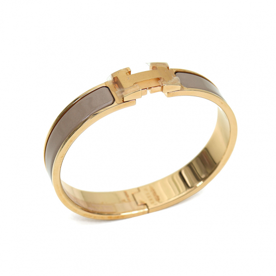 Hermes(에르메스) H700001F 마롱 글라세 에나멜 로즈 골드 클릭 H 클릭아슈 GM 여성 팔찌