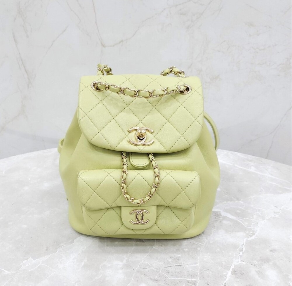 [럭스유] 샤넬 그린 듀마 원포켓 백팩 신형내장칩 AS2908