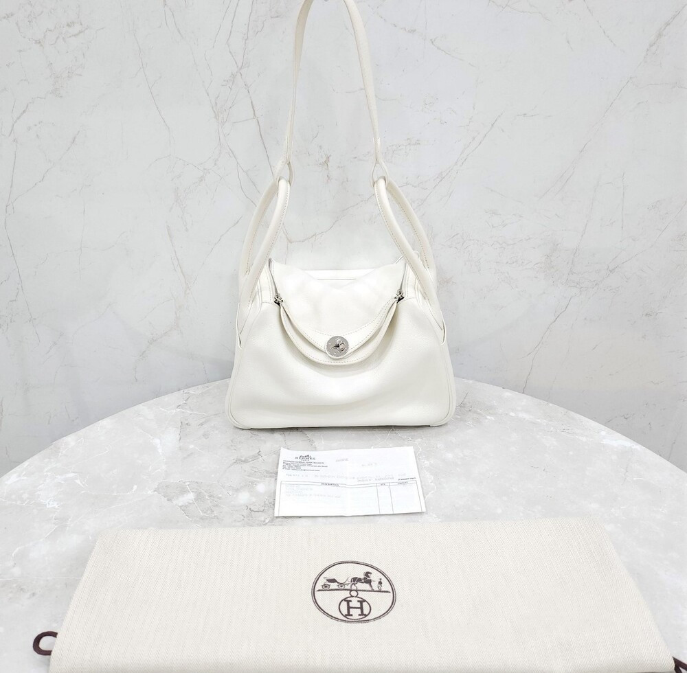 [럭스유] 에르메스 린디 26 화이트 은장 C각인