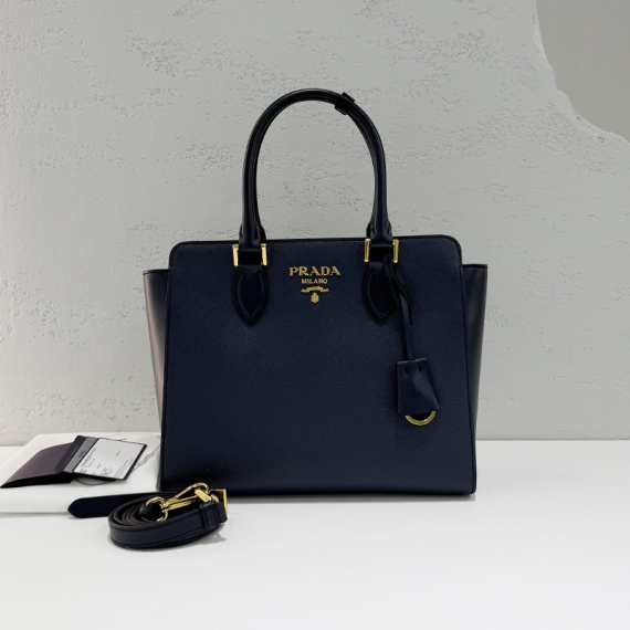 프라다 사피아노 BORSA A MANO 숄더백 네이비 1BA113