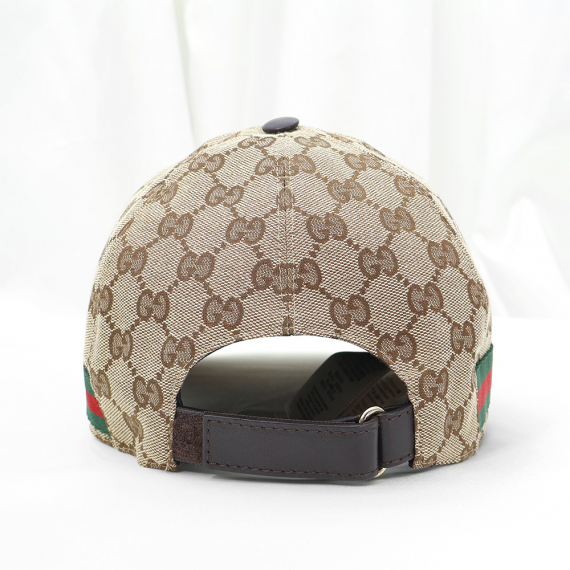 Gucci(구찌) 200035 오리지널 GG 캔버스 WEB 디테일 야구 모자 M