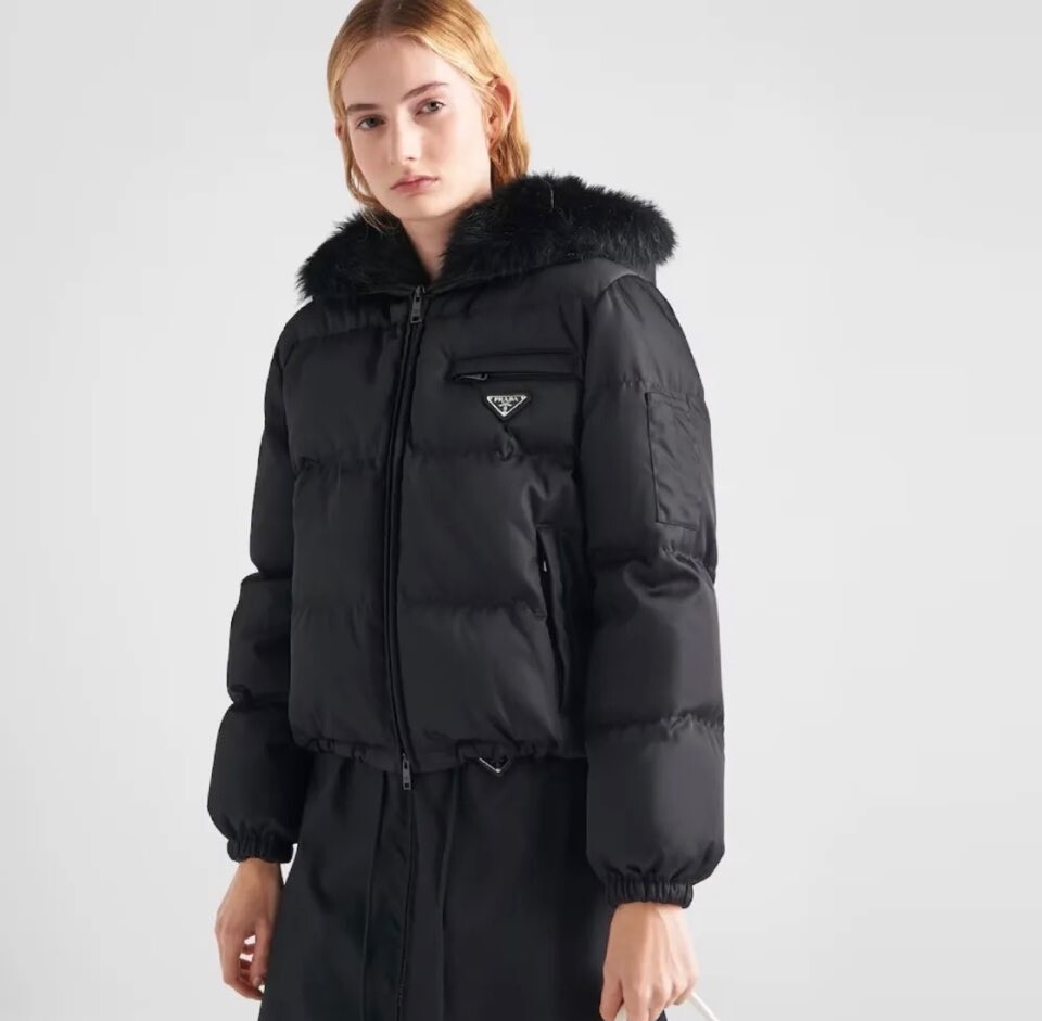 [럭스유] 36 / 프라다 개버딘 여성 푸퍼 패딩 자켓 291808