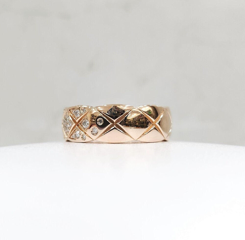 [럭스유] 샤넬 코코크러쉬 다이아 18K 베이지골드 링 스몰 54호