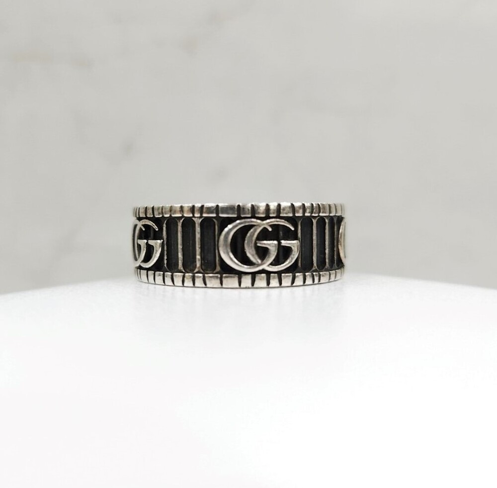 [럭스유] 구찌 더블 G 디테일 실버 반지 19호 551899