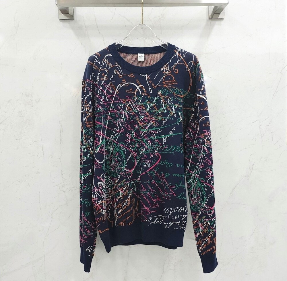 [럭스유] XL / 벨루티 스크리토 실크 크루넥 니트