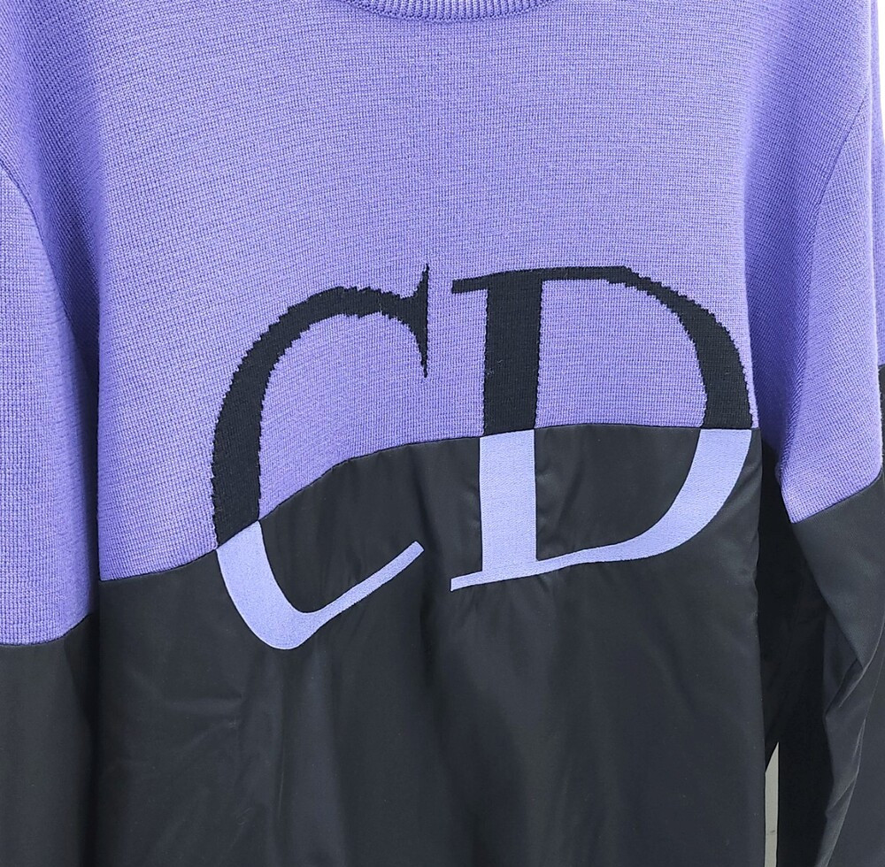 [럭스유] (새상품) L / 디올 울 나일론 CD 로고 퍼플 니트