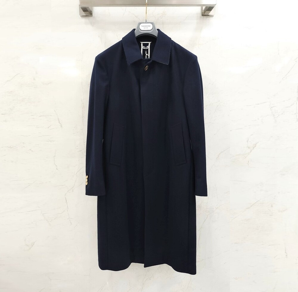 [럭스유] (새상품) 1 / 톰브라운 싱글 브레스티드 삼선 울 코트 MOU559A