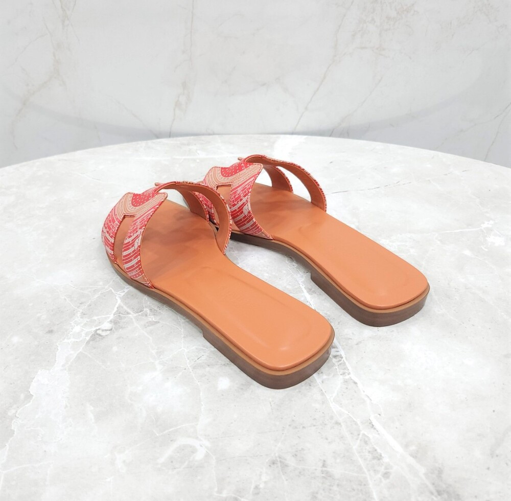 [럭스유] 36 / 에르메스 오란 샌들 슬리퍼 멀티컬러 테라코타