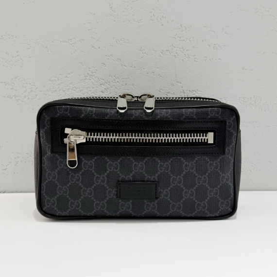 구찌 GG 수프림 블랙 벨트백 474293