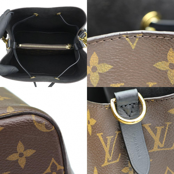 Louis Vuitton(루이비통) M44020 모노그램 캔버스 블랙 네오 노에 버킷 숄더백