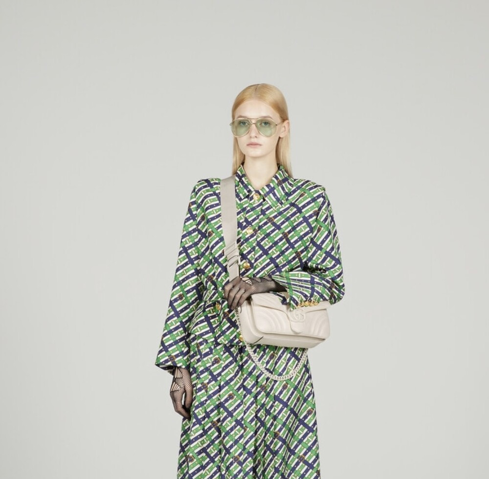 [럭스유] 구찌 GG 마몽 마틀라세 스트랩 체인 백 734814