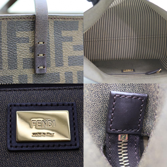 Fendi(펜디) 8BH185 PVC FF로고 쥬카 캔버스 롤 쇼퍼 숄더백