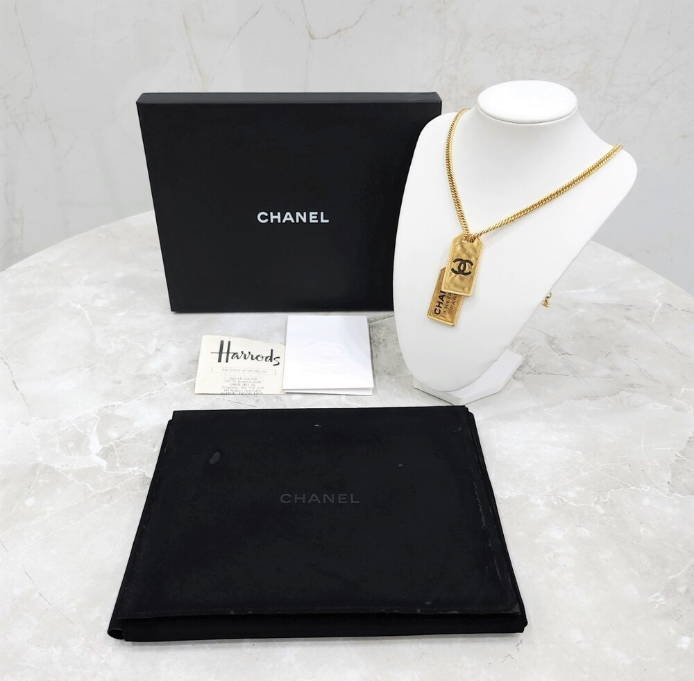 [럭스유] 샤넬 넘버 체인 메탈 골드 목걸이 AB3098