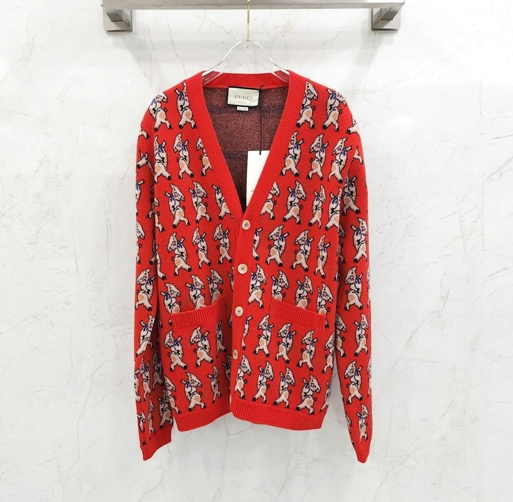 [럭스유] S / 구찌 애니멀 패턴 가디건