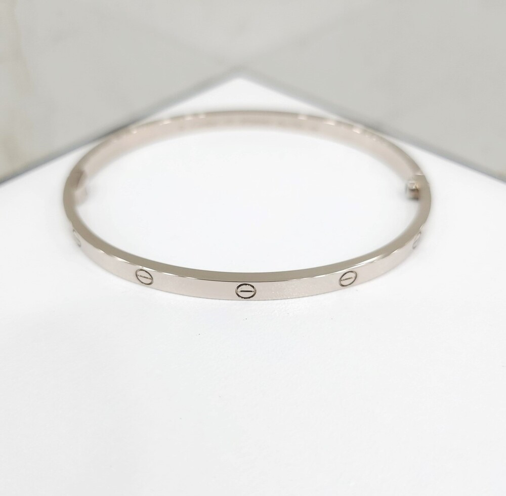 [럭스유] 까르띠에 화이트골드 러브 브레이슬릿 스몰 17호