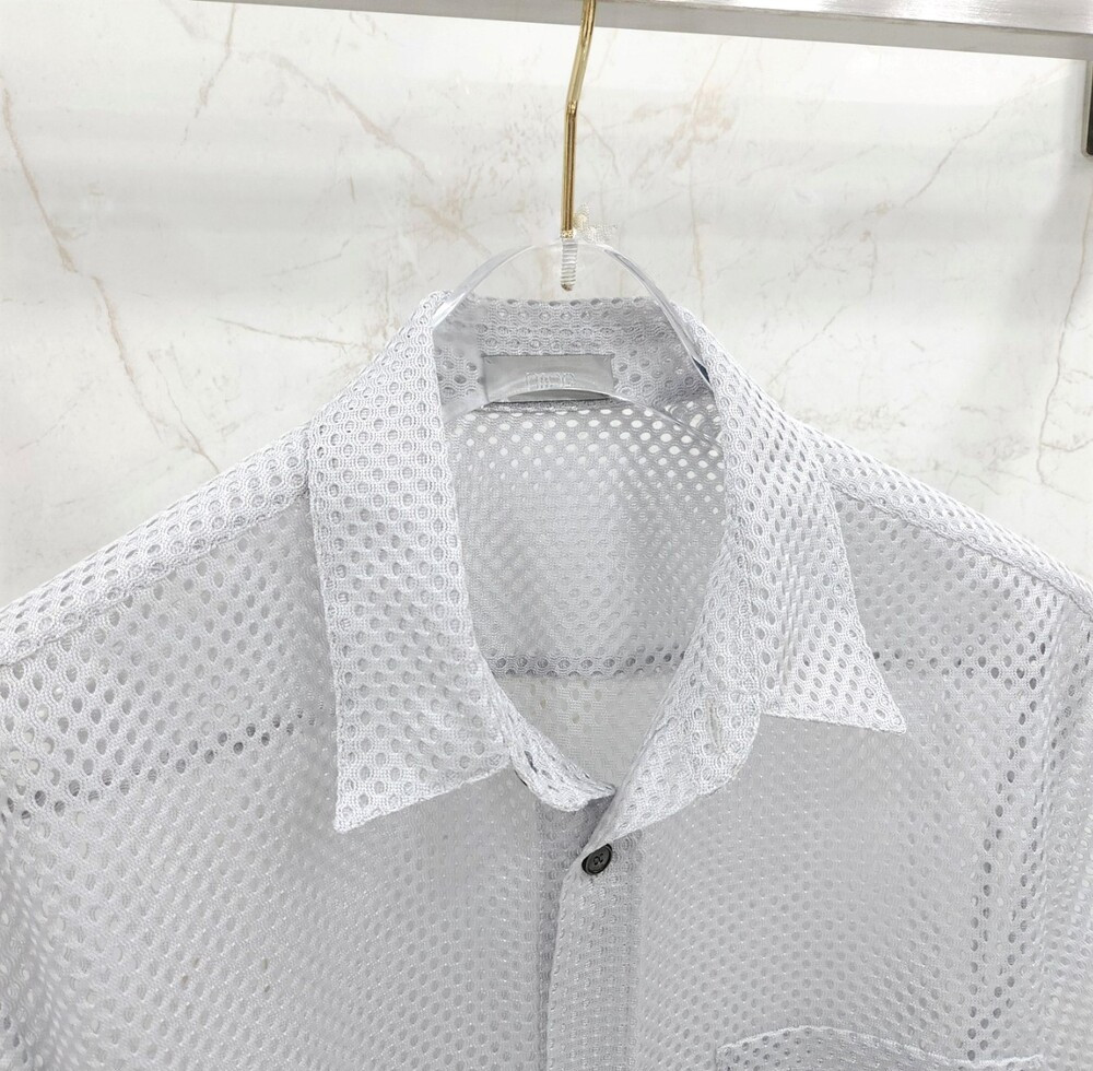 [럭스유] 38 / 디올 메쉬 하트 로고 반팔 셔츠