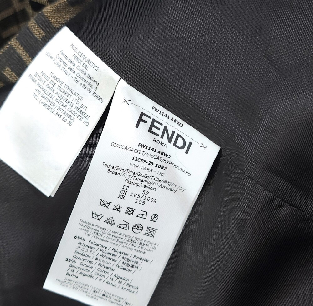 [럭스유] 52 / 펜디 FF 로고 패브릭 오버 셔츠 자켓 FW1141A6WJF1440