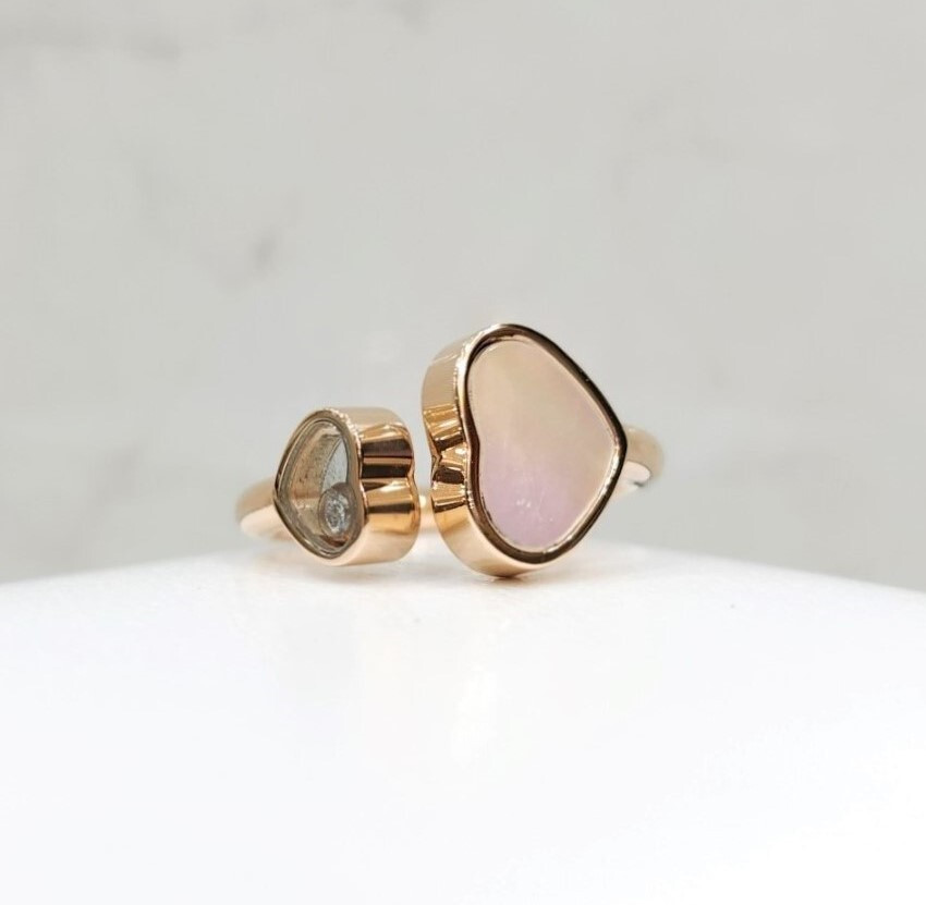 [럭스유] 쇼파드 다이아 해피하트 마더오브펄 반지 50호