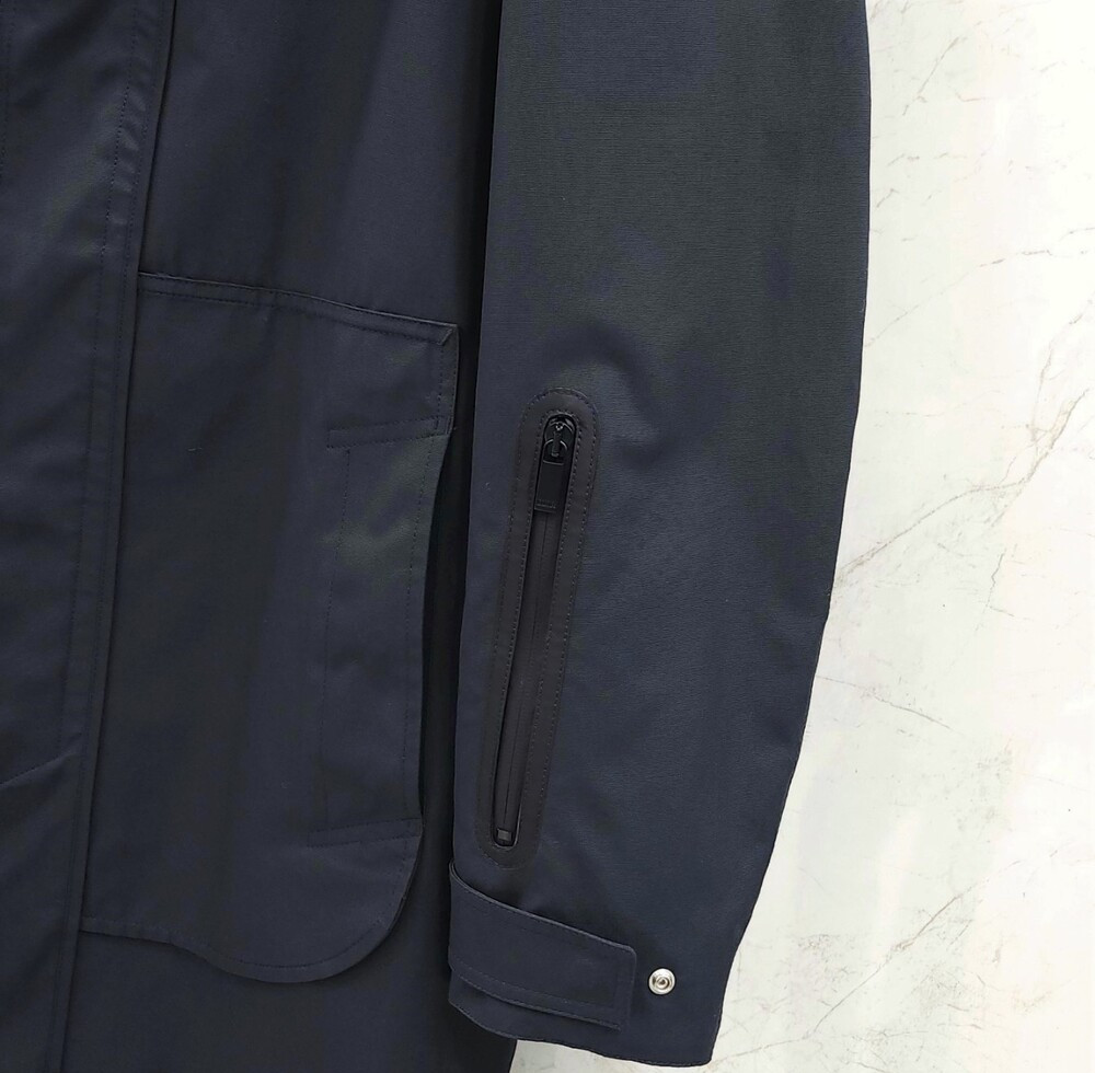 [럭스유] 48 / 디올 오블리크 자카드 탈착식 카라 테크니컬 롱 코트 113C305A4530