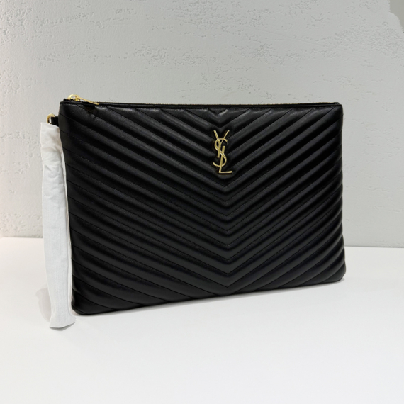 생로랑 마틀라세 클러치 라지 25년 전시상품급 440222