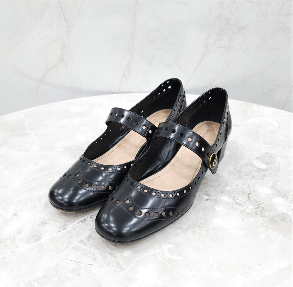 [럭스유] 38.5 / 디올 TEDDY-D 힐 발레리나 슈즈 KCB651ACA