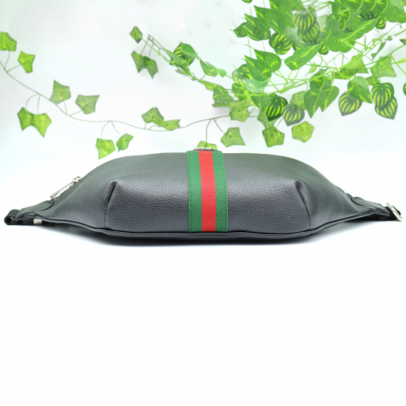 Gucci(구찌) 839104 블랙 레더 WEB 라지 벨트백