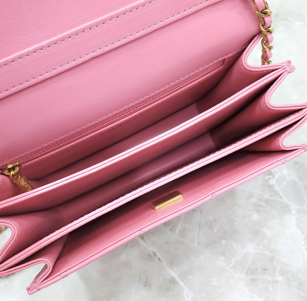 [럭스유] 샤넬 핑크 탑핸들 플랩백 신형내장칩