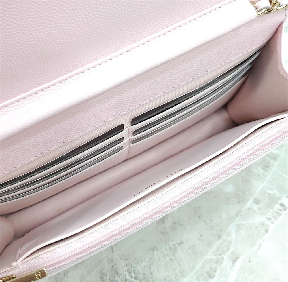 [럭스유] (새상품) 샤넬 핑크 캐비어 WOC 체인 크로스백 신형내장칩 AP0250