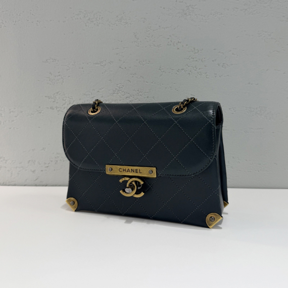 샤넬 플랩백 램스킨 미니 금장 블루그린 숄더백 23번대 A93514