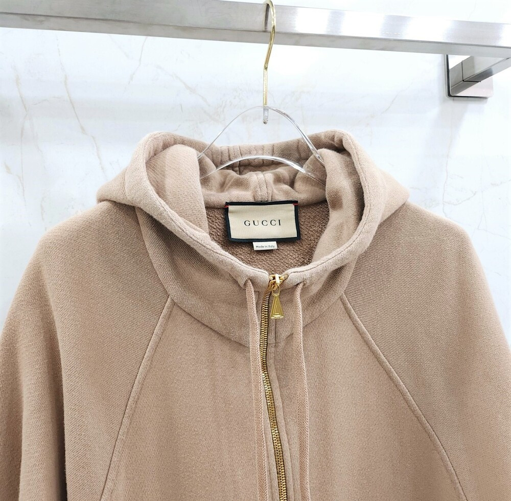 [럭스유] S / 구찌 빈티지 로고 웹 삼선 아노락 후드