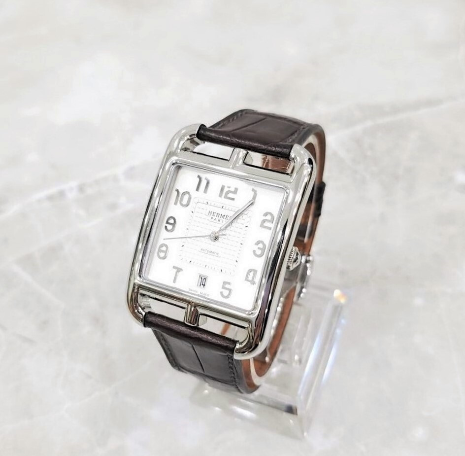 [럭스유] 에르메스 케이프코드 오토매틱 엘리게이터 시계 41mm