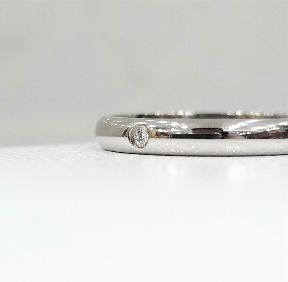 [럭스유] 까르띠에 발레린 웨딩 플래티늄 다이아몬드 밴드 링 47호