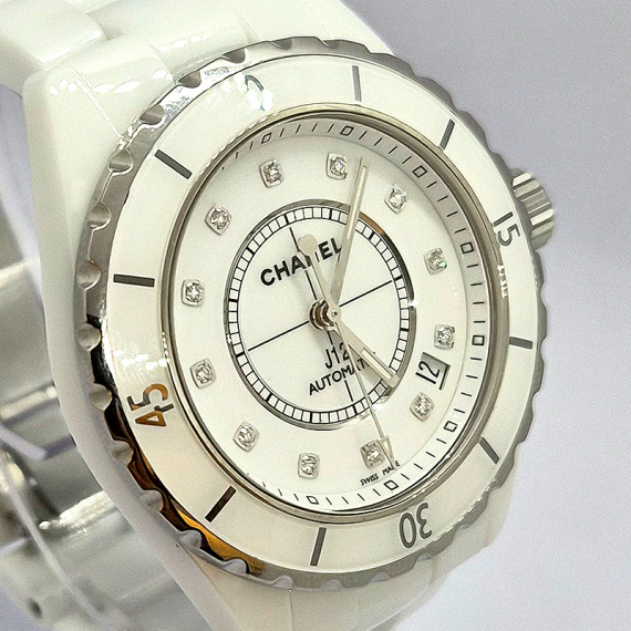 샤넬 j12 세라믹 12p 다이아 남여공용 시계 38mm 전시상품급 H1629