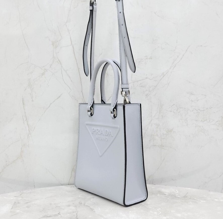 [럭스유] 프라다 삼각로고 레더 토트 숄더백 1BA333