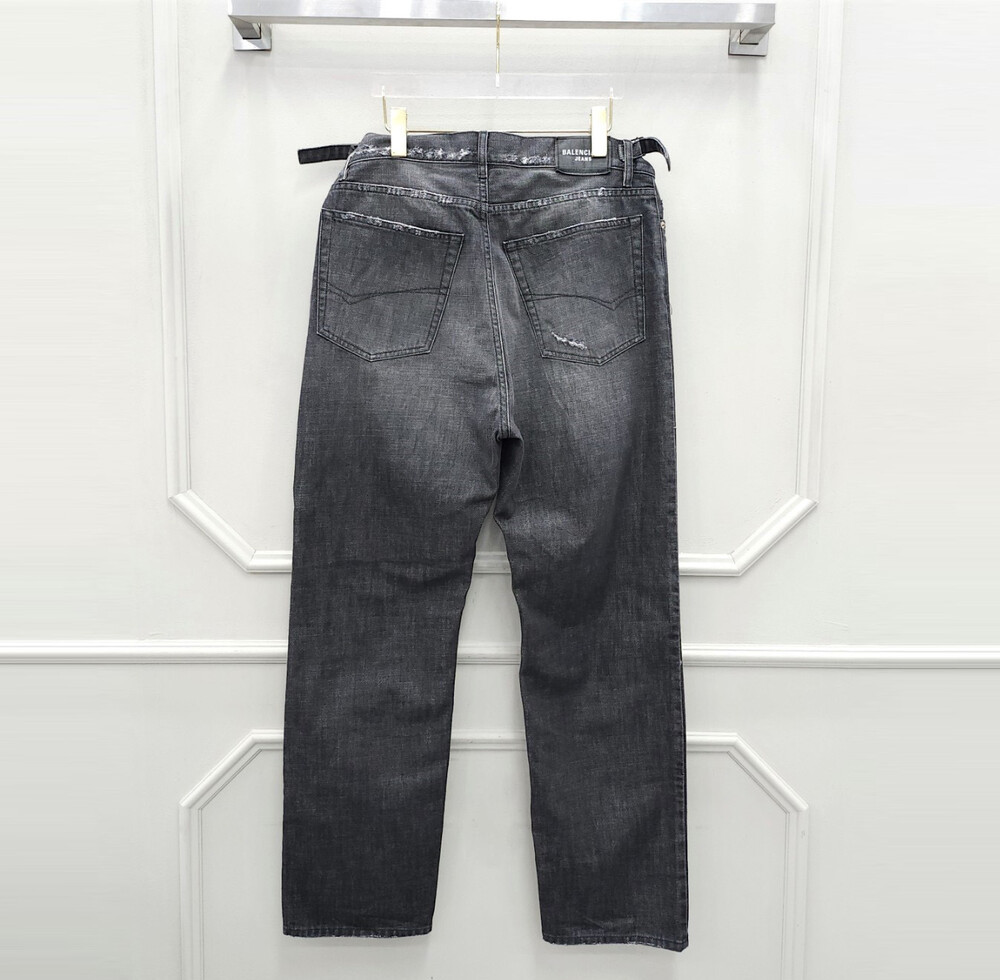 [럭스유] S / 발렌시아가 릴렉스드 핏 립팬츠 블랙