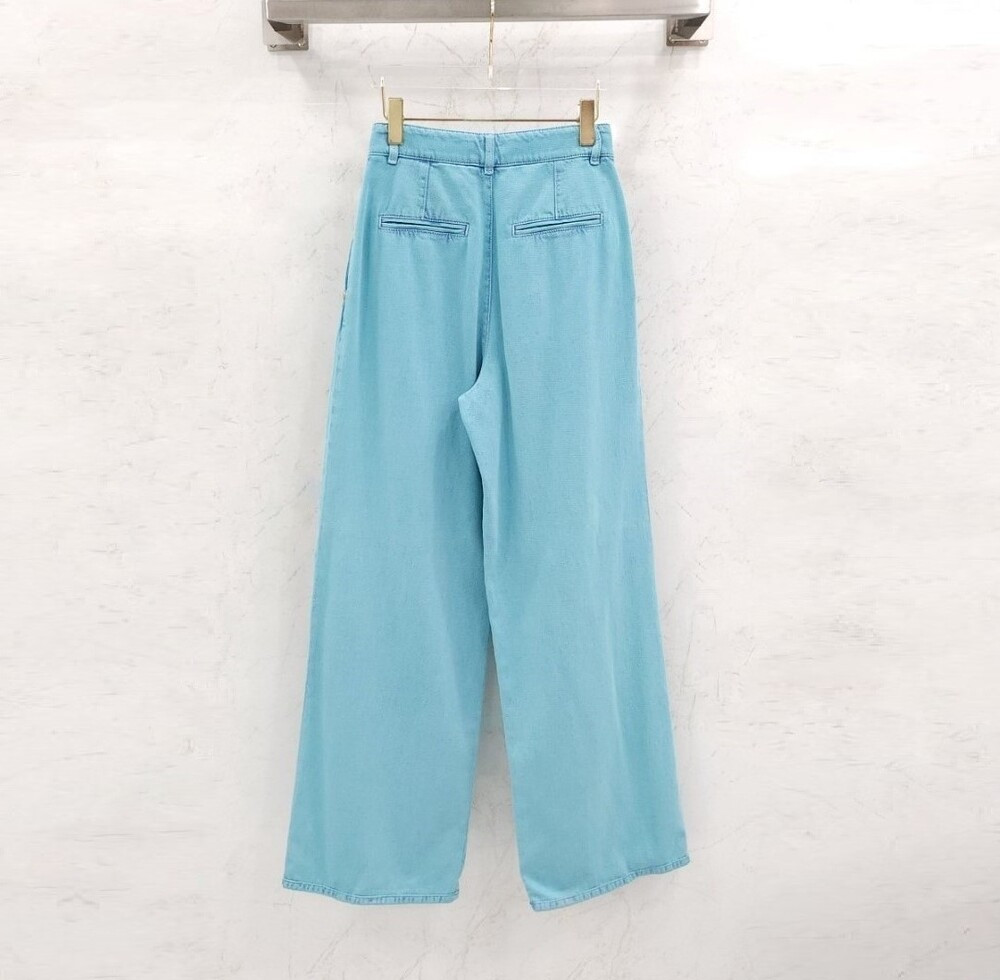 [럭스유] (새상품) 34 / 샤넬 네온 블루 워싱 데님 팬츠