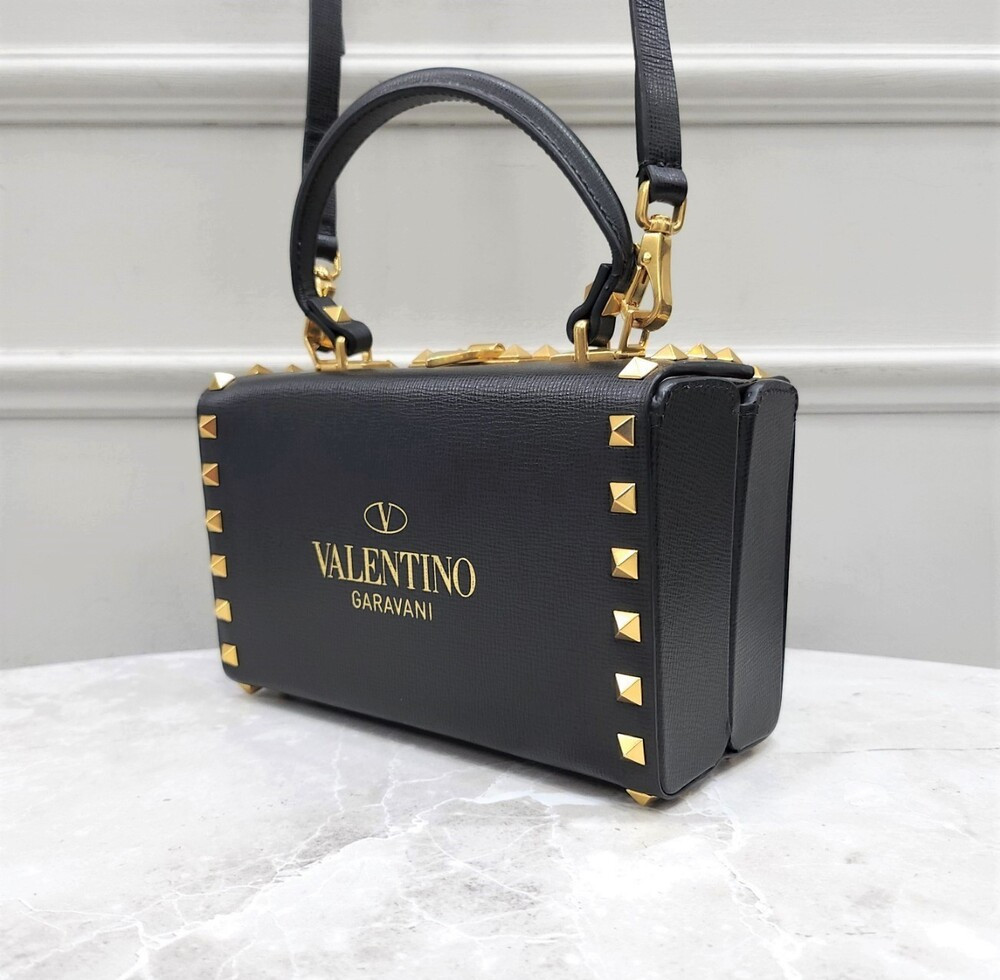 [럭스유] 발렌티노 락스터드 로고 박스 투웨이 토트 숄더백
