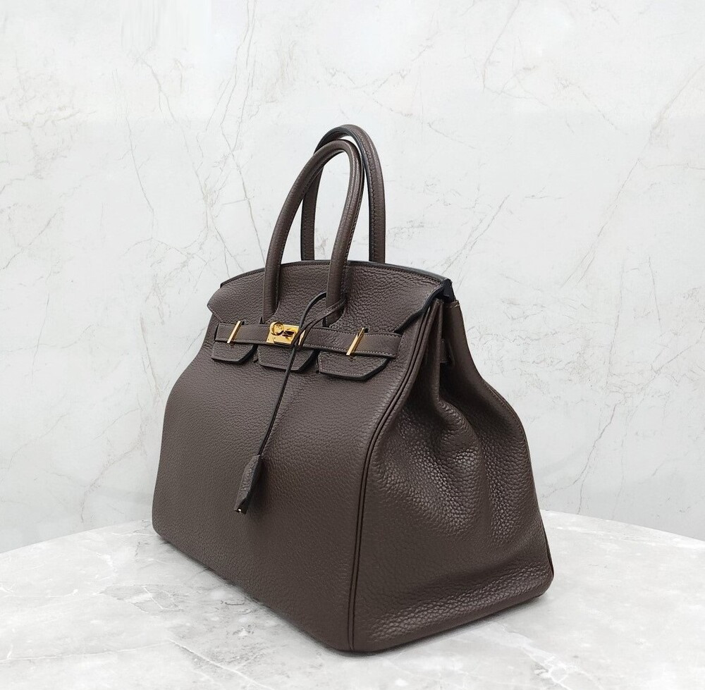 [럭스유] 에르메스 벌킨 35 토고 쇼콜라 은장 T각인