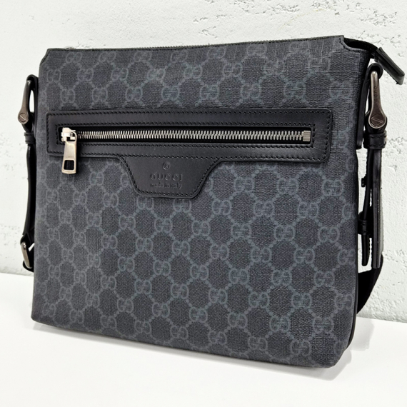 구찌 GG 블랙 수프림 메신저 크로스백 387514