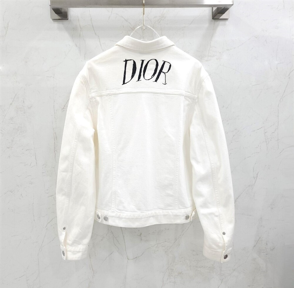 [럭스유] 52 / 디올 알렉스폭스턴 화이트 백로고 데님 자켓 013D483AY979