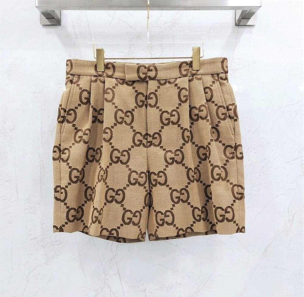 [럭스유] (새상품) 50 / 구찌 브라운 GG 로고 점보 캔버스 쇼츠