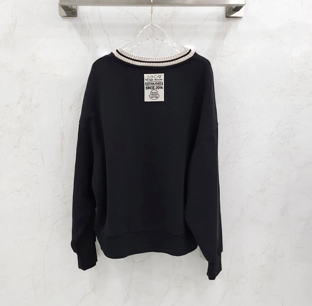 [럭스유] S / 몽클레어 엔젤스 로고 패치 지니어스 니트 맨투맨