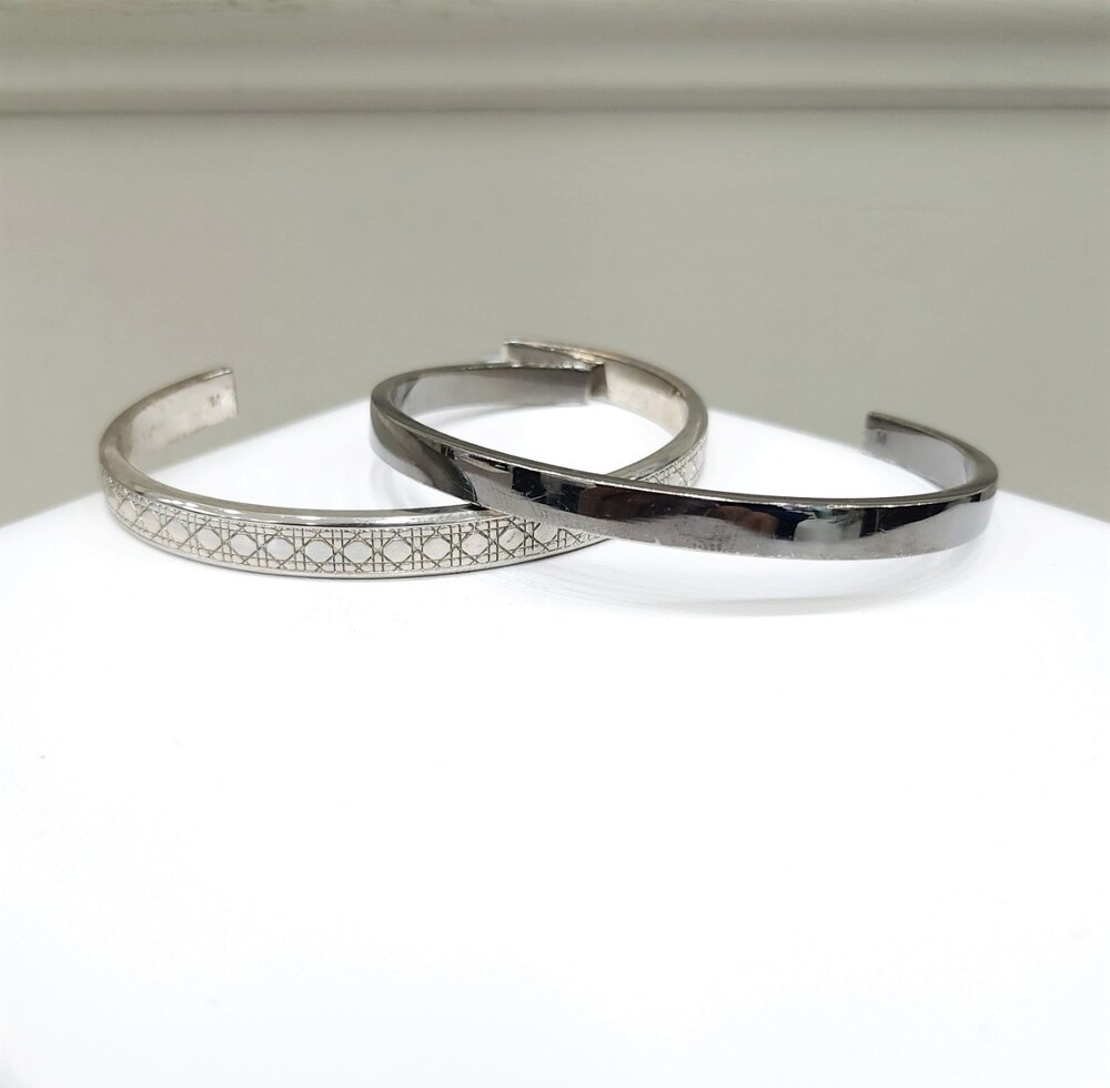 [럭스유] 디올 실버 까나쥬 뱅글팔찌 세트