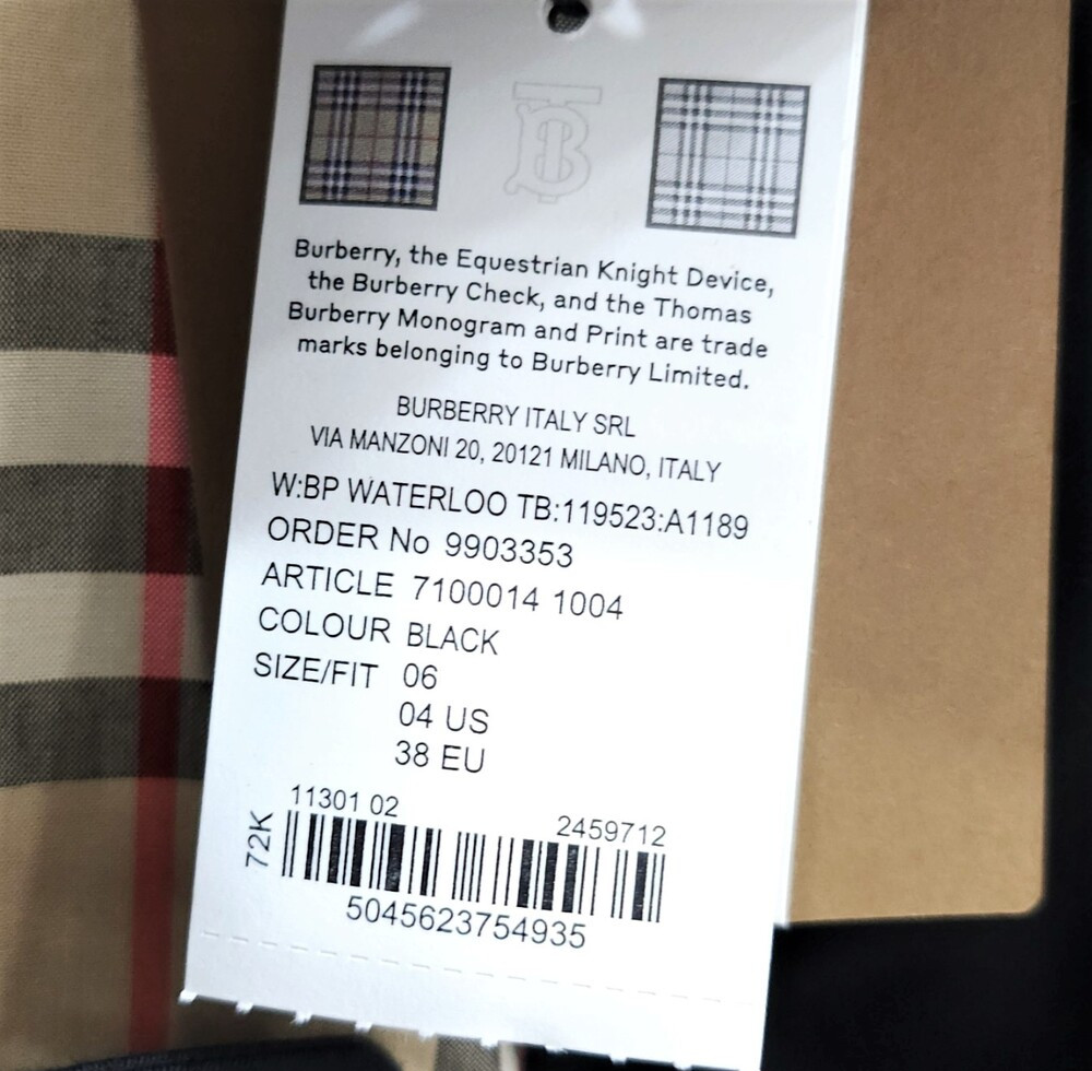 [럭스유] (새상품) 38 / 버버리 한정판 TB 스터드 레더 자수 트렌치 코트