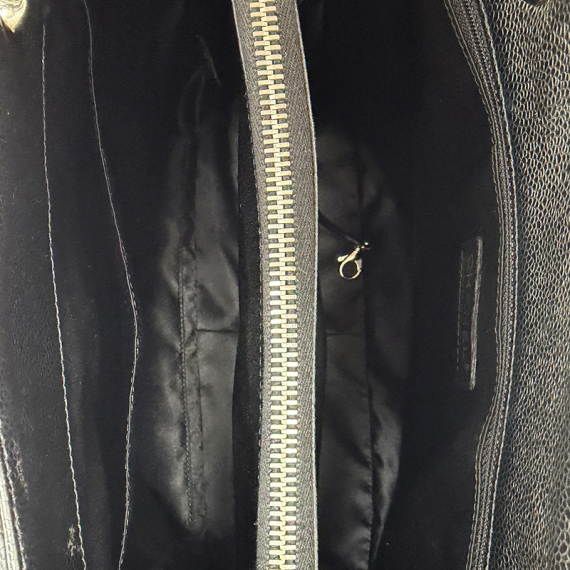 샤넬 그랜드샤핑 캐비어 은장 숄더백 13번대 A50995