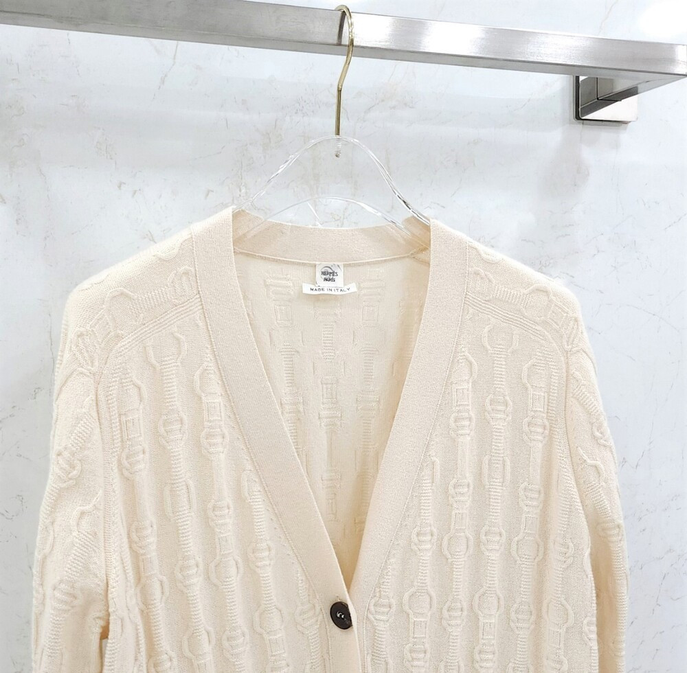 [럭스유] 38 / 에르메스 샹달 캐시미어 롱 가디건