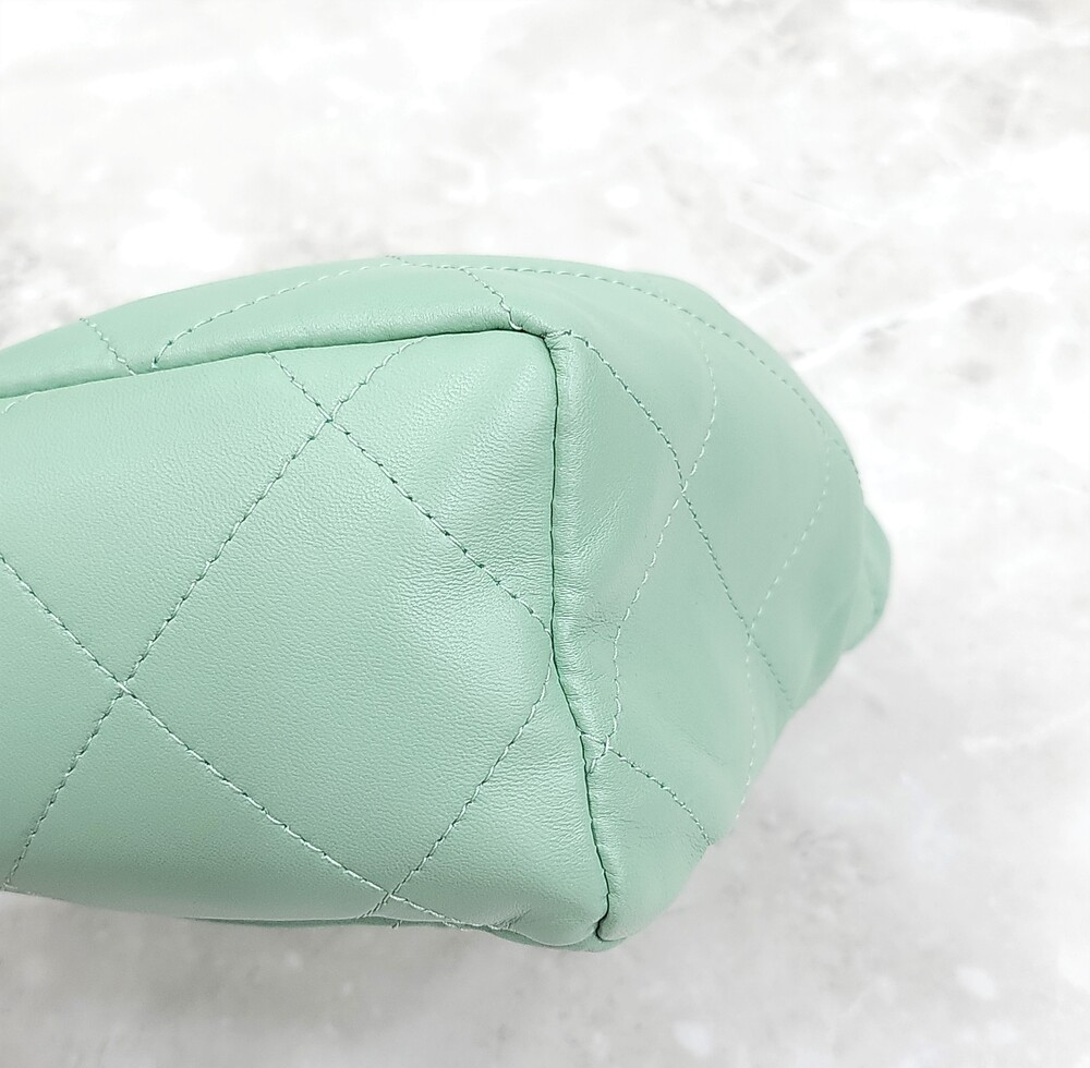 [럭스유] (새상품) 샤넬 스몰 민트 램스킨 버킷백 AS3793