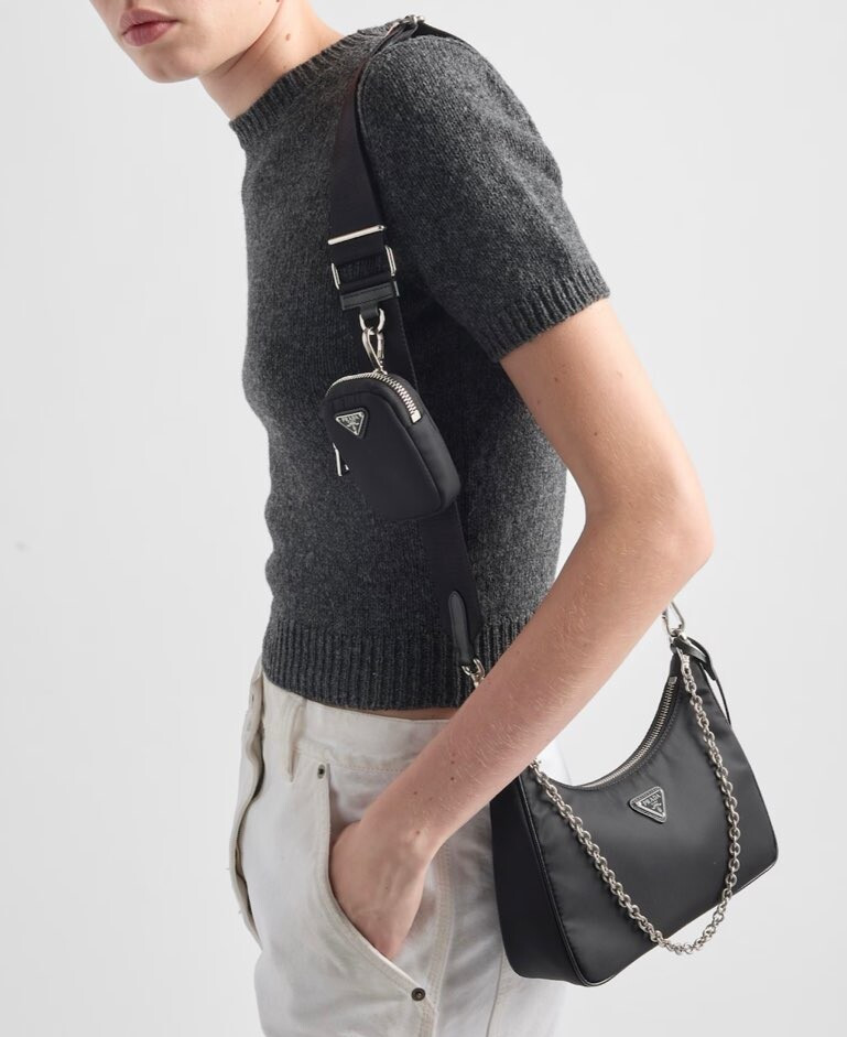 [럭스유] 프라다 리에디션 2005 리나일론 숄더 크로스백 1BH204