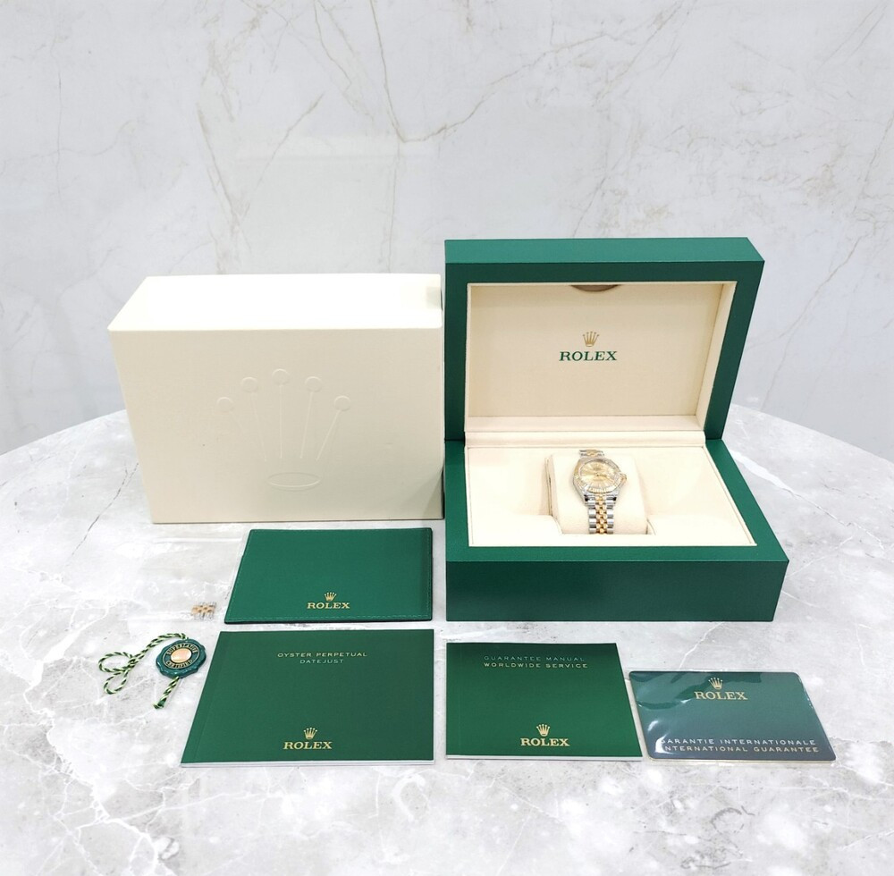 [럭스유] 롤렉스 데이저스트 28mm 옐로우골드 바인덱스 콤비 시계 279173